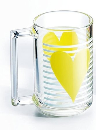 Hrnek 320 ml MON COEUR žluté srdce