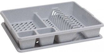 Odkapávač s podnosem 45x38 cm šedý