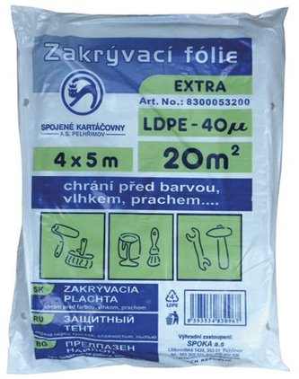 Fólie zakrývací 4x5m 40my