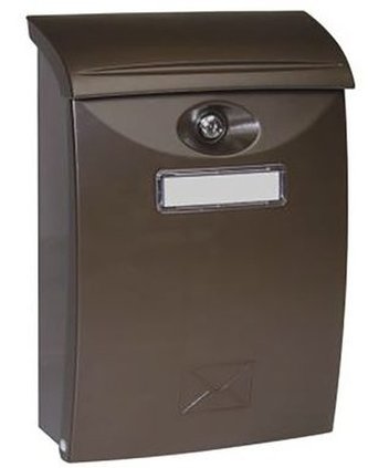 Schránka poštovní plast 24x34x9 cm hnědá mat