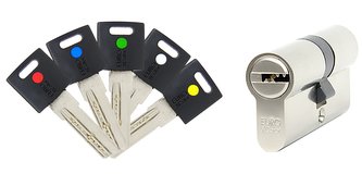 Vložka stavební 30+35 EURO XCOLOR nikl (5 klíčů)