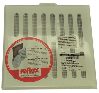 Mřížka větrací 140x140 / 155x155mm se síťkou bílá kov