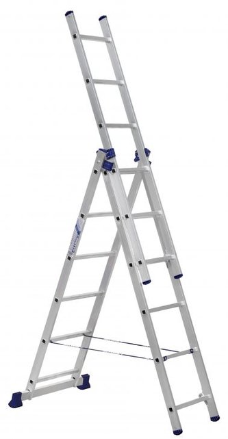 Žebřík výsuvný 3x7 příček (výška 1,86 / 2,82 / 3,94 m)