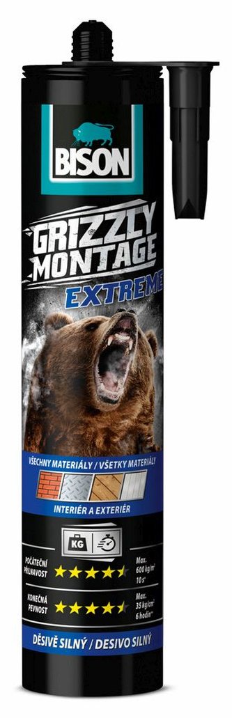 Lepidlo montážní Bison Grizzly Montage Extreme 435 g Lepidlo montážní Bison Grizzly Montage Extreme 435 g