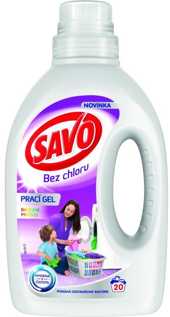Gel prací 1 l Savo na barevné prádlo 20 dávek