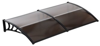 Stříška vchodová 100x200 cm hnědá