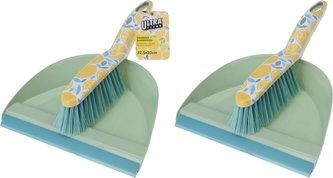 Smetáček s lopatkou s lištou dekor citróny