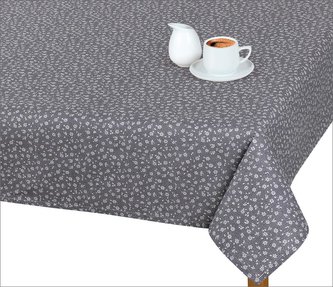 Ubrus ADÉLA - šedý kvítek - 100x100 cm