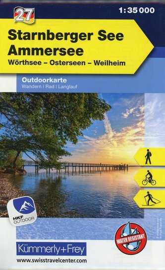 KuF Deutschland Outdoorkarte 27 Starnberger See - Ammersee 1 : 35.000