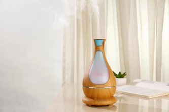 Sponge MiniMu Aroma difuzér, 400ml, 7x LED, světle hnědá