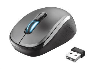 TRUST myš YVI Dual-Mode Wireless Mouse, optická, Bluetooth, černá