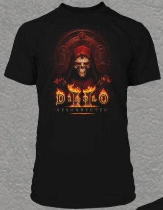Pánské tričko Diablo II: Resurrected Key to Darkness Tee (2XL) černá bavlna