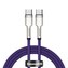 Baseus Cafule Series nabíjecí / datový kabel USB-C samec na USB-C samec s kovovými koncovkami 100W 2m, fialová