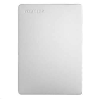 TOSHIBA HDD CANVIO SLIM 2TB, 2,5\", USB 3.2 Gen 1, stříbrná / silver