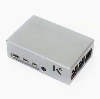 Hliníková krabička KKSB pro Raspberry Pi 4 s pasivním chladičem, šedá