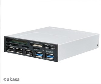 AKASA čtečka karet AK-ICR-16, 5ti slotová, s podporou SDXC, 3x USB2.0 +2x USB3.0 port, interní