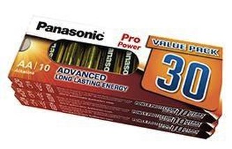 PANASONIC Alkalické baterie Pro Power LR6PPG/30BB MTO  AA 1,5V (Blistr 30ks)