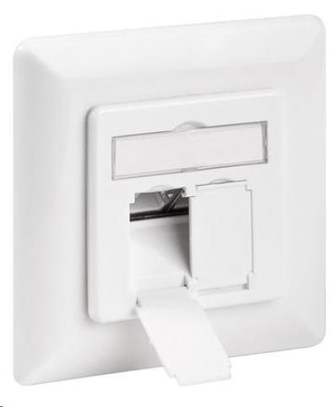 CAT 6a Class EA síťová zásuvka pod omítku 2x RJ45 CAT 6a Class EA síťová zásuvka pod omítku 2x RJ45