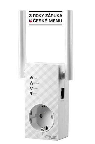 ASUS RP-AC53 Wireless AC750 Dualband Range Extender, AP/repeater přímo do zásuvky, 1x 10/100 RJ45