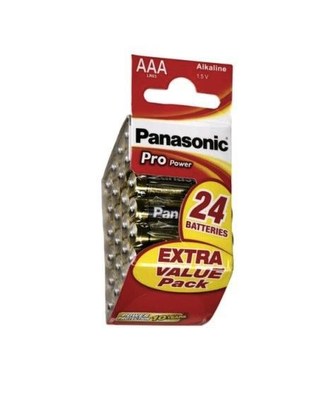 PANASONIC Alkalické baterie Pro Power LR03PPG/24CD AAA 1,5V (Blistr 24ks)