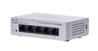Cisco switch CBS110-5T-D, 5xGbE RJ45, fanless
