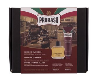 PRORASO Red voda po holení Red 100 ml + krém na holení Red 150 ml