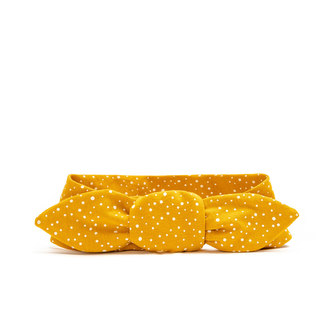 Zavazovací čelenka - dospělá, mustard dots