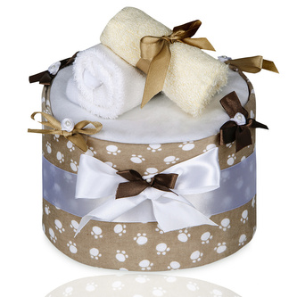 Plenkový dort ECO - LUX, large beige paws / velké béžové tlapky