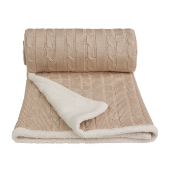 Dětská pletená deka winter, beige / béžová