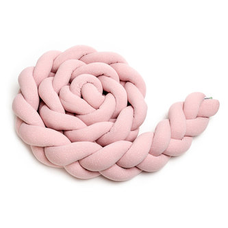 Pletený mantinel 220 cm, pink dots