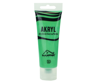 Barvy akrylové 75ml,  METAL zelená LUMA
