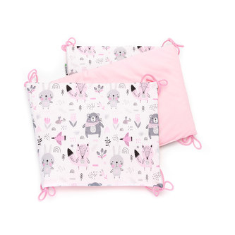 Skládaný mantinel VELVET, pink bears