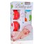 Baby set - bambusová osuška birds / ptáčci + kočárkový kolíček red / červená