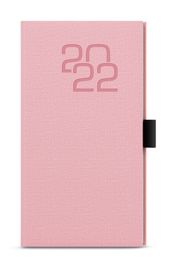 Týdenní kapesní diář fabric růžová