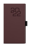 Týdenní kapesní diář Fabric bordó