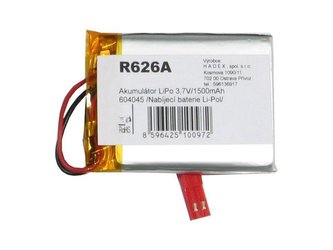 Baterie nabíjecí Li-Pol 3,7V/1500mAh 604045 Hadex