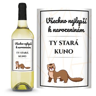 Ahome Víno Všechno nejlepší k narozeninám, ty stará kuno 0,75l