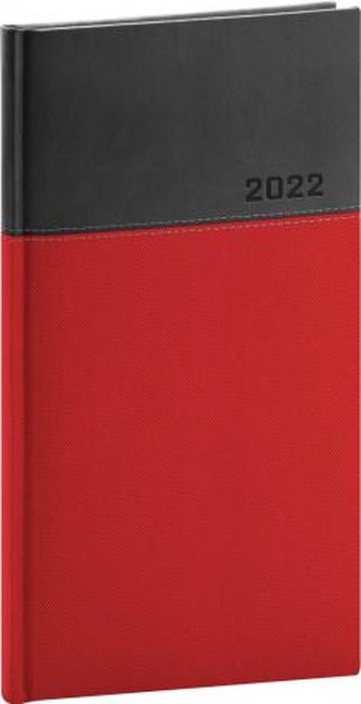 Kapesní diář Dado 2022, červenočerný
