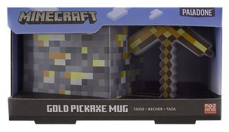 3D keramický hrnek Minecraft: Gold Pickaxe (objem 550 ml)