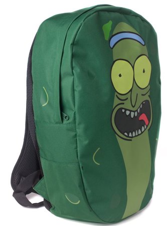 Batoh Rick & Morty: Pickle Rick (27 x 47 x 10 cm|objem 12,7 litrů) zelený polyester