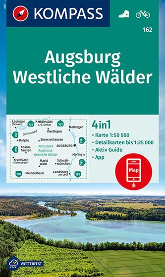 KOMPASS Wanderkarte Augsburg, Westliche Wälder 1:50 000