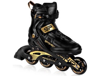 Brusle kolečkové SPOKEY PRIME PRO černo-zlaté vel.43