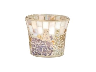 YANKEE CANDLE svícen Gold And Pearl Crackle na votivní svíčku