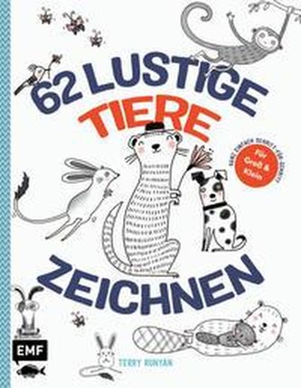 62 lustige Tiere zeichnen - Für Groß und Klein!