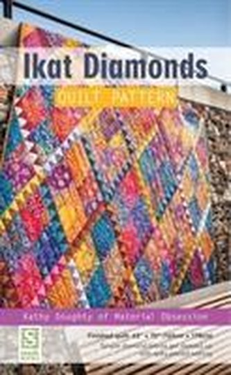 Ikat Diamonds Quilt Pattern: Finished Quilt: 65\" X 70\" - Simple Diamond Blocks Get Dressed Up with Spiky Pieced Sashing