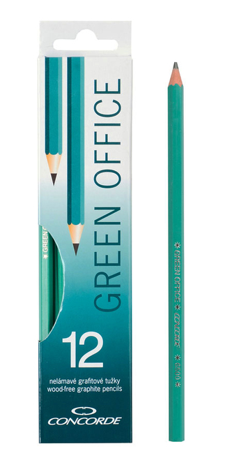 Grafitové tužky CONCORDE Green Office č.2/HB, 12ks