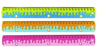 Keyroad Pravítko 30 cm, Coral - mix motivů