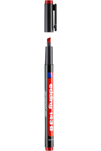 Permanentní popisovač EDDING 143 B, červený