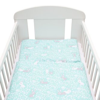 2-dílné ložní povlečení New Baby 90/120 cm Králíčci mátový