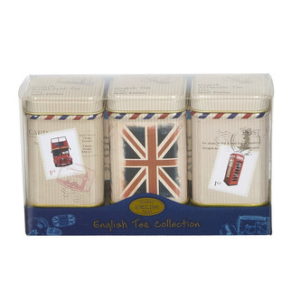 New English Teas čaj plechovka PC06, set sypaný čaj 3x25 g, POSTCARD, NET